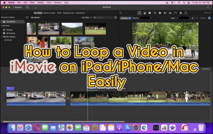 how to loop a video in imovie