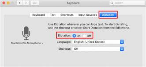 how to open dictation on mac shortcut key