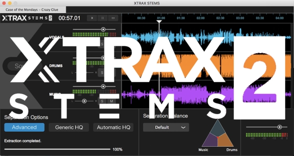 how to remove vocals from a song mac Audionamix XTRAX STEMS