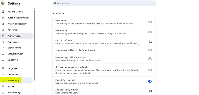 how to turn off chrome text to speech