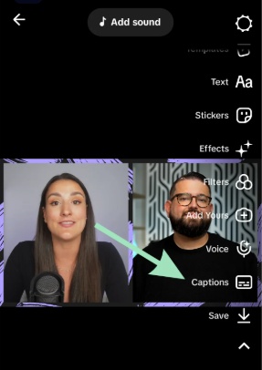 how to turn on captions tiktok