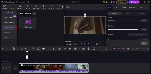 kdenlive subtitles srt