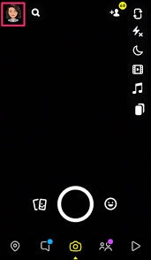ouvrir la caméra sur Snapchat