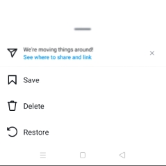 save delete restore the reel