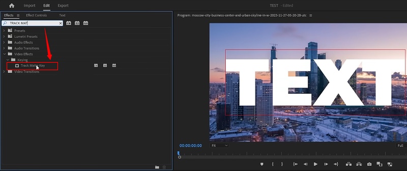 トラックマットキーを選択する