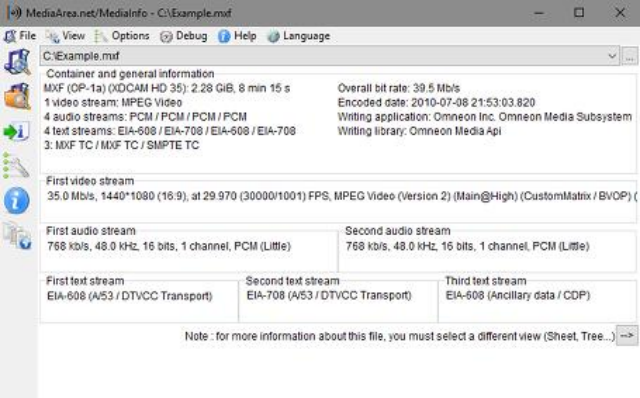 video metadata editor mediainfo