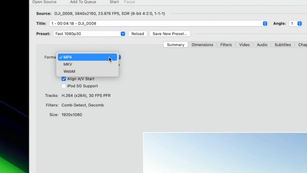 handbrake mkv to mp4