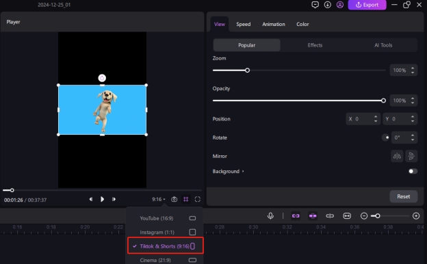 edimakor horizontal to vertical 1