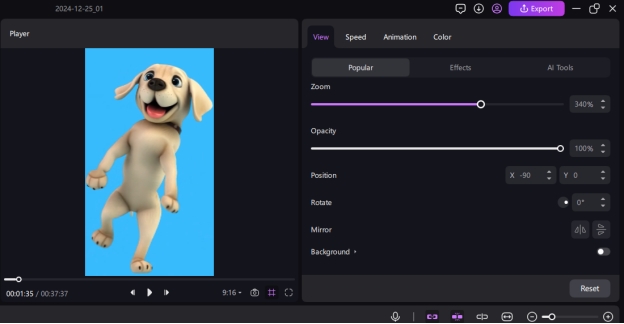edimakor horizontal to vertical 2
