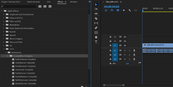 remove echo from video after effects
