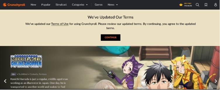 free manga reading sites crunchyroll