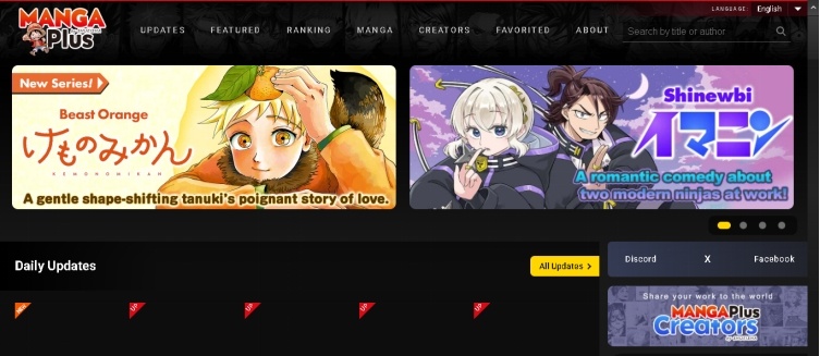 free manga sites manga plus by shueisha