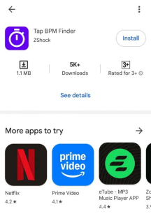 bpm 측정 도구-Tap BPM Finder