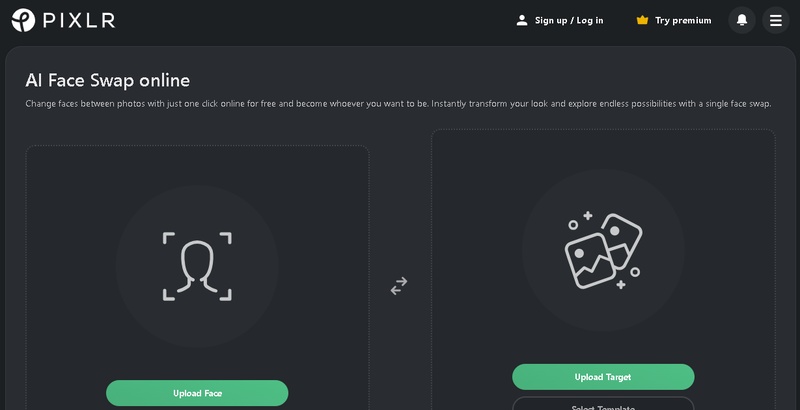 animal face swap video PIXLR