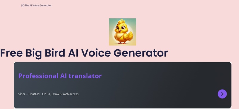 big bird voice changer the ai voice generator