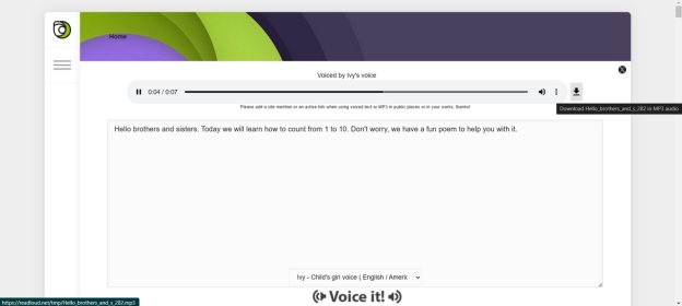 readloud child tts 3