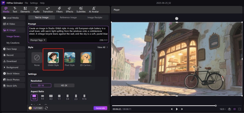 convert image to ghibli style with edimakor