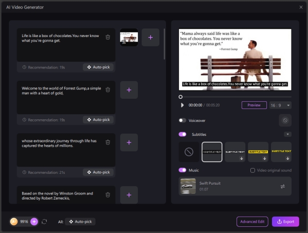 edimakor ai video generator window