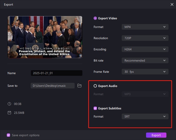 exemplary ai export and preview