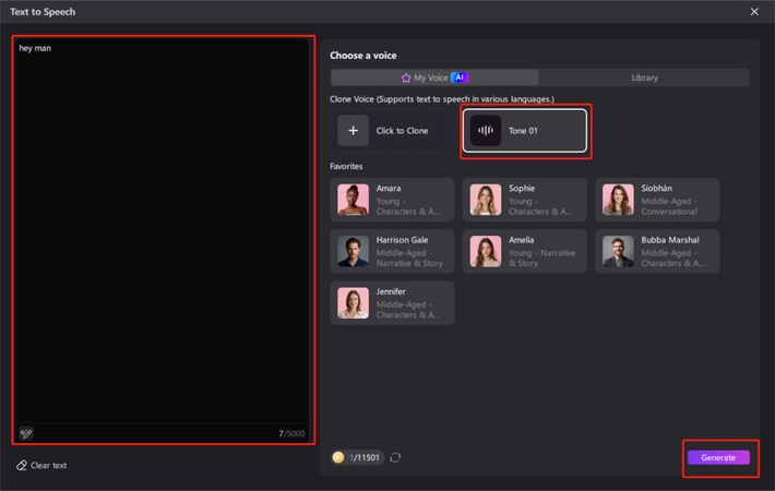generate text to voice