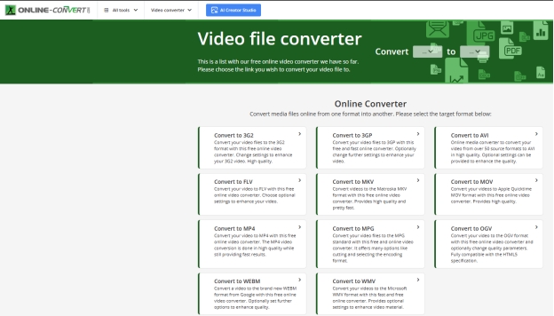 online convert video