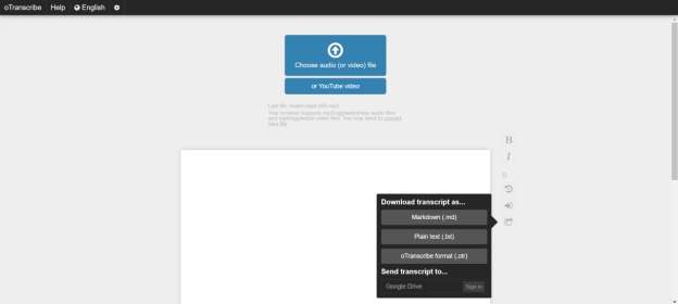 otranscribe how to use 2