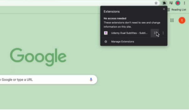 將翻譯擴充固定到工具列