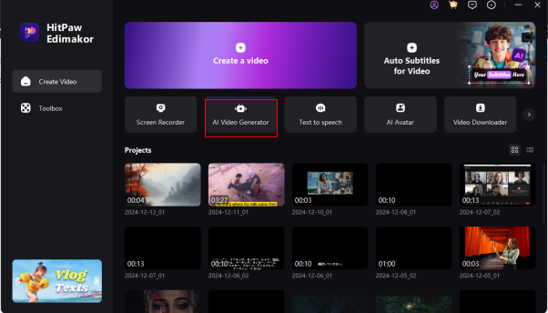 select the ai video generator