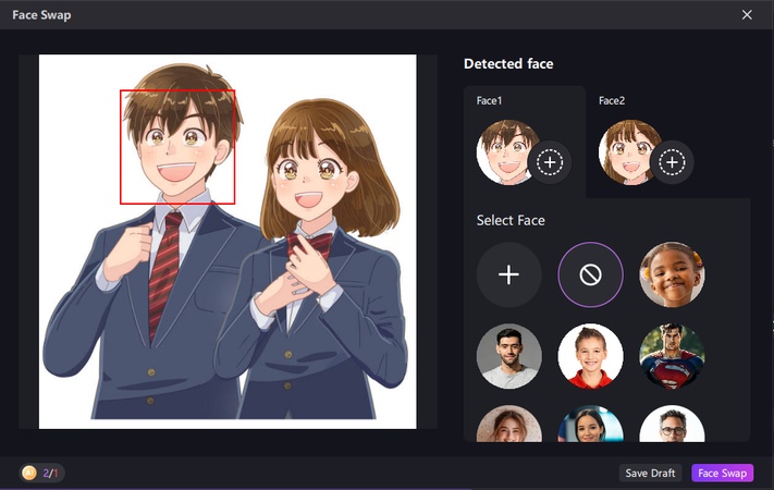 small face swap anime figure