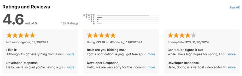spring video editor review 2