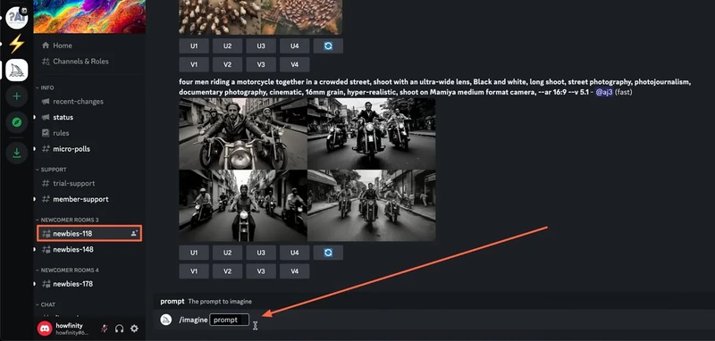 Start Creating in the Newbies Channel