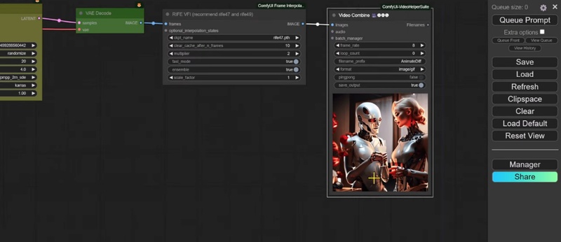 text to video ai comfyui save the video