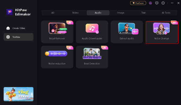 use edimakor voice changer
