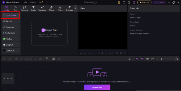 video editing for kids video import