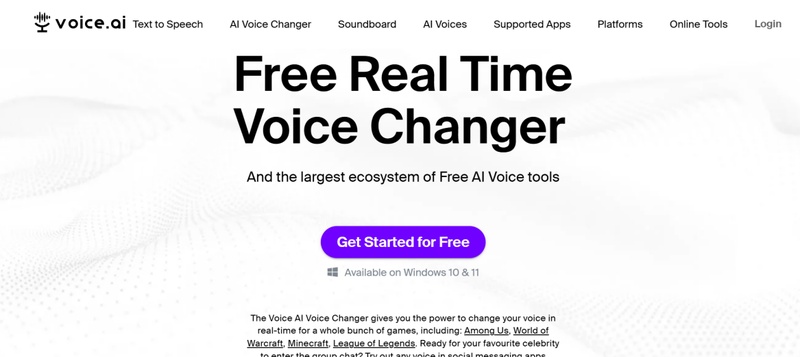 real time AI voice changer