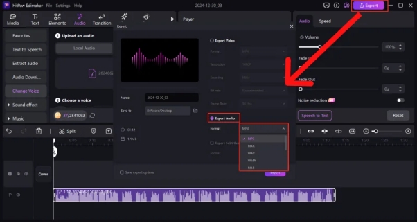 export and share your ghost voice