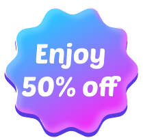 Enjoy 50% off