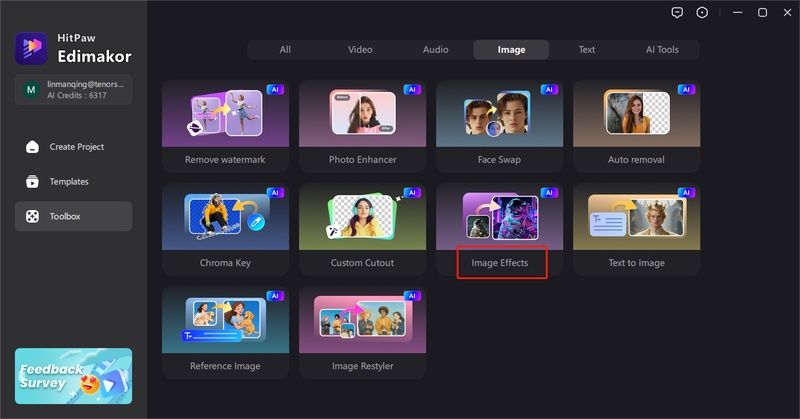 edimakor AI Snowy Night Filter