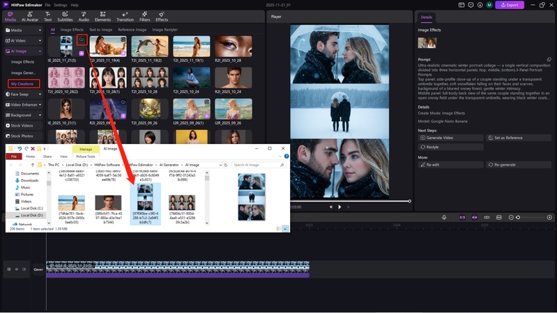 edimakor ai snow effect
