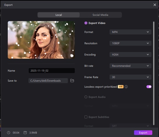 ai snow trend preview and export