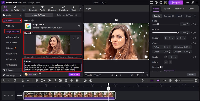 ai snow trend write prompt
