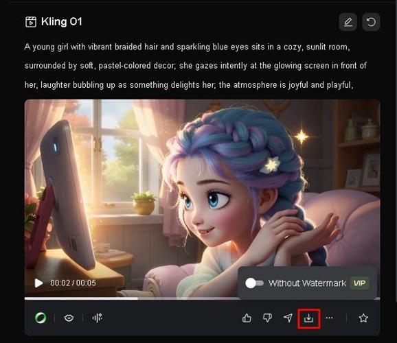 kling o1 Previsualiza y Guarda