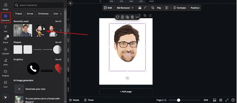 photo to caricature canva