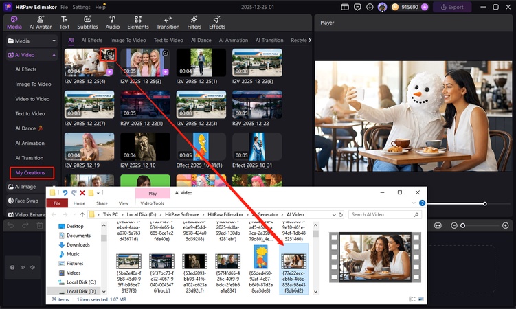 snowman ai generated