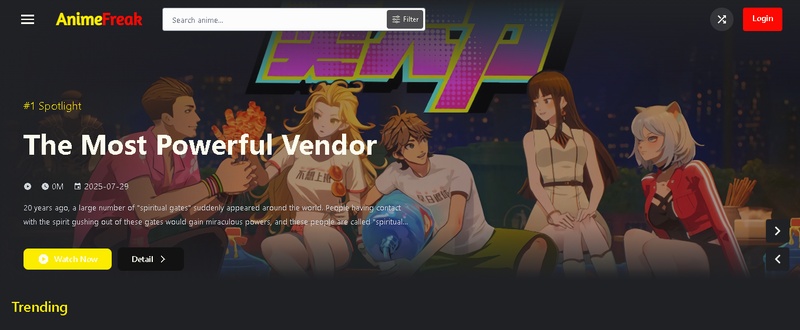 無料でアニメを見る Animefreak