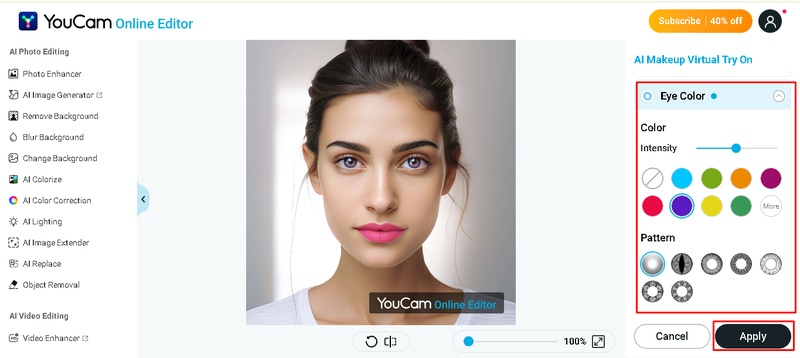 ai filter to open eyes