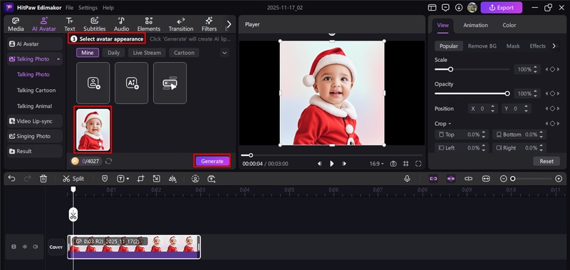 baby santa claus ai