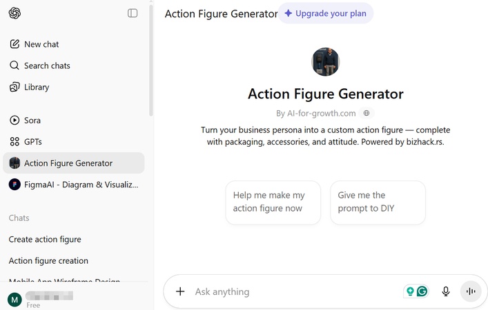 chatgpt action figure generator