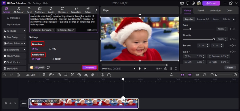 santa clause ai avatar edimakor