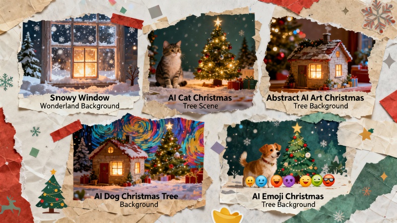 ai christmas tree background